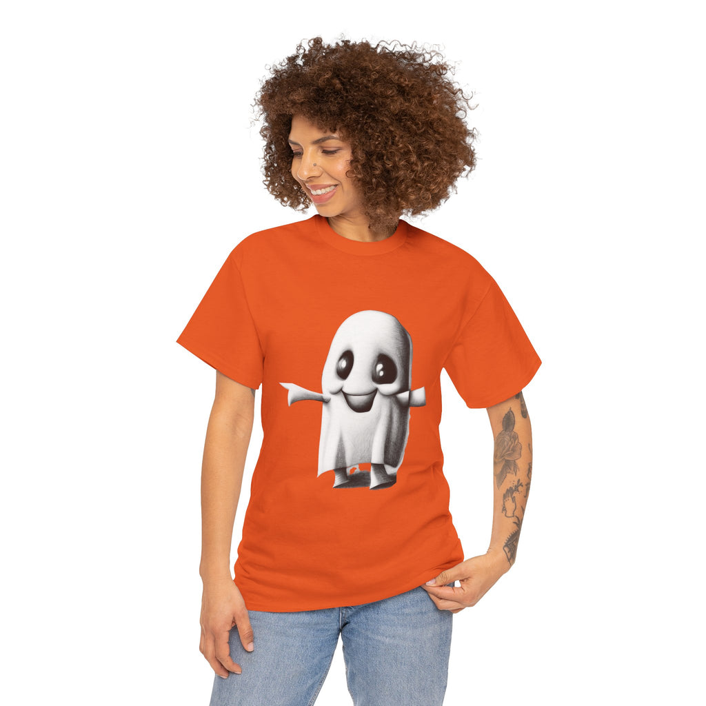 Cute Ghost T-Shirt — Adorable Cartoon Ghost Tee for Halloween & Everyday