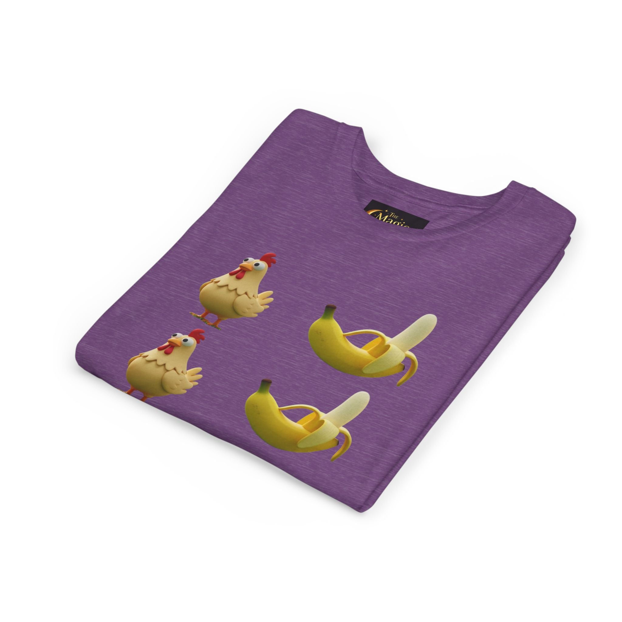 Youth Tee — Funny Chicken and Banana Emoji Pattern Kids T-Shirt