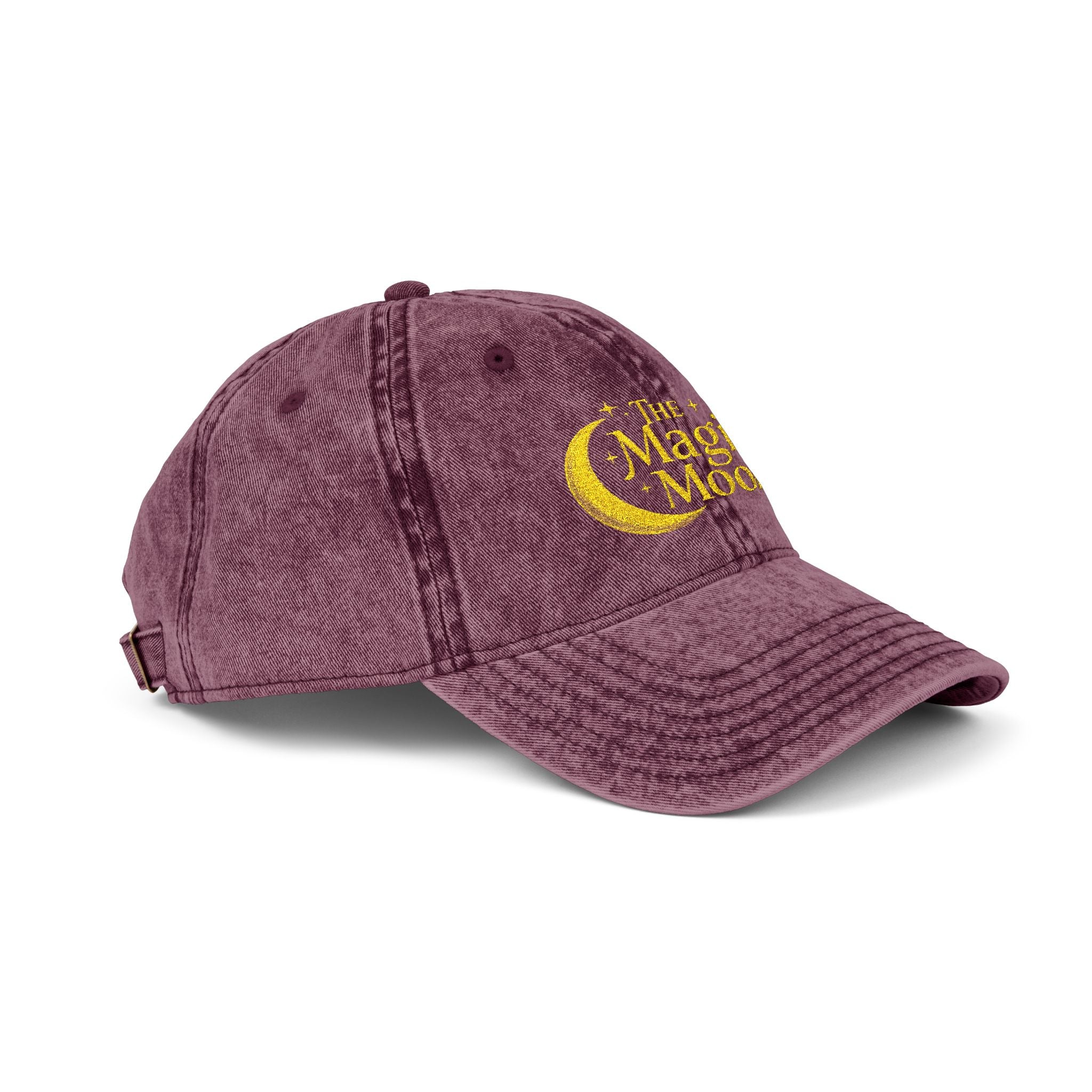 Vintage Embroidered Cap – "The Magic Moon" Distressed Baseball Hat
