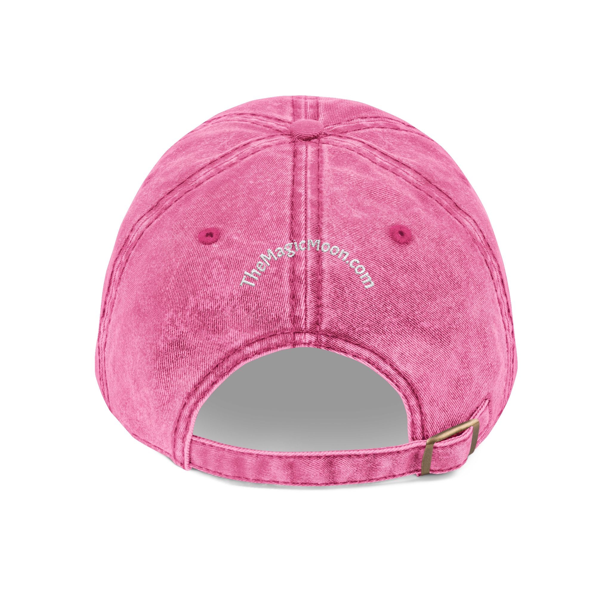 Vintage Embroidered Cap – "The Magic Moon" Distressed Baseball Hat