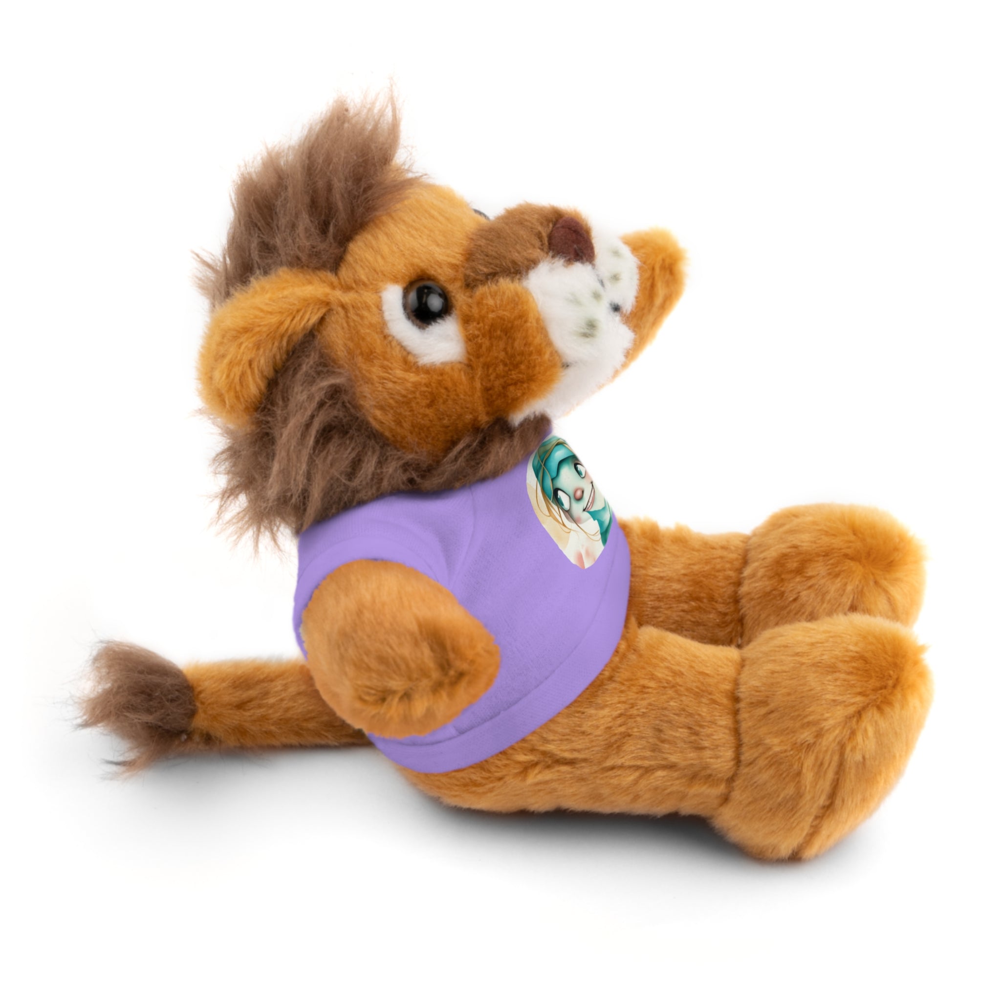 Personalized Plush Bear with Custom Tee — Cute Cartoon Portrait