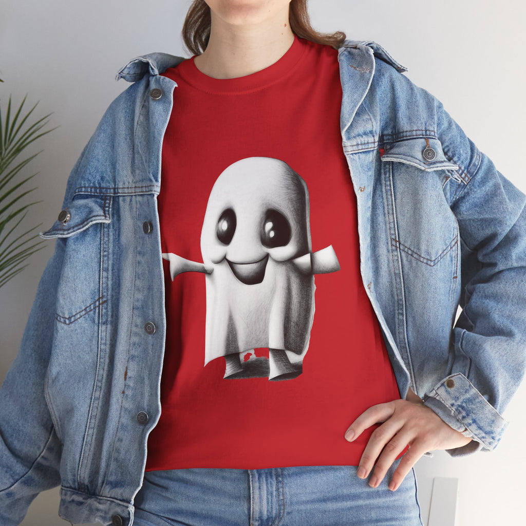 Cute Ghost T-Shirt — Adorable Cartoon Ghost Tee for Halloween & Everyday