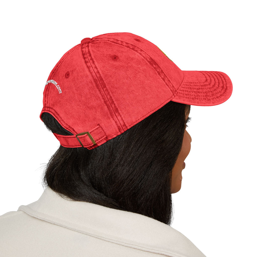 Vintage Embroidered Cap – "The Magic Moon" Distressed Baseball Hat