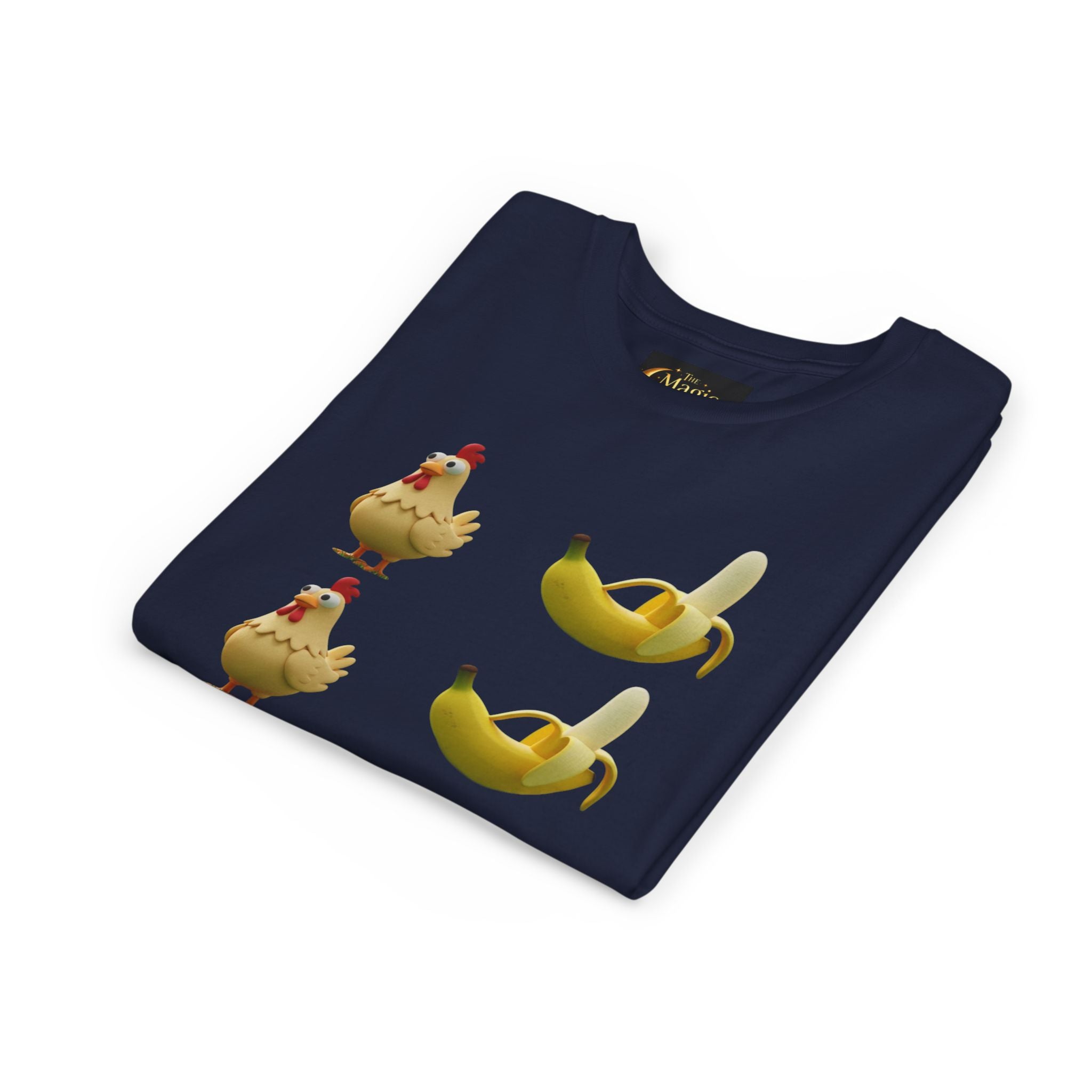 Youth Tee — Funny Chicken and Banana Emoji Pattern Kids T-Shirt