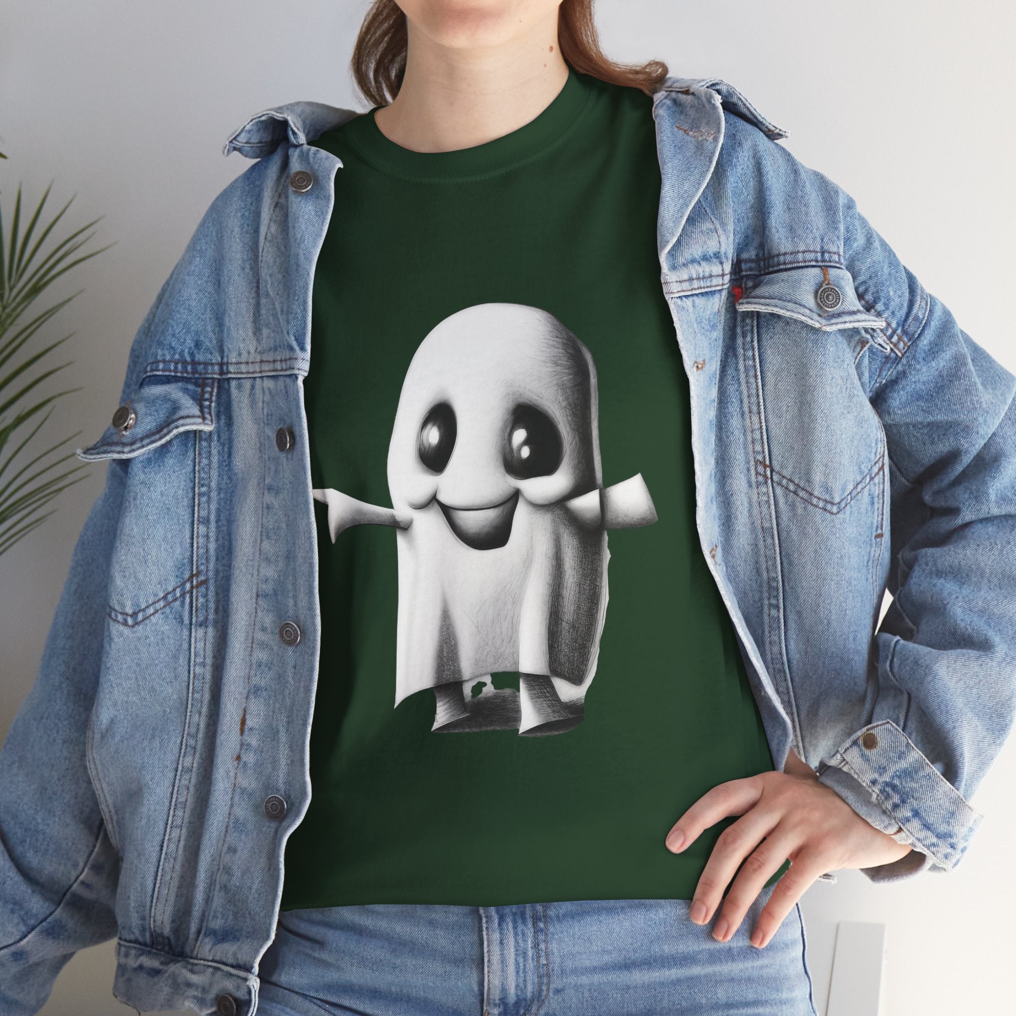 Cute Ghost T-Shirt — Adorable Cartoon Ghost Tee for Halloween & Everyday