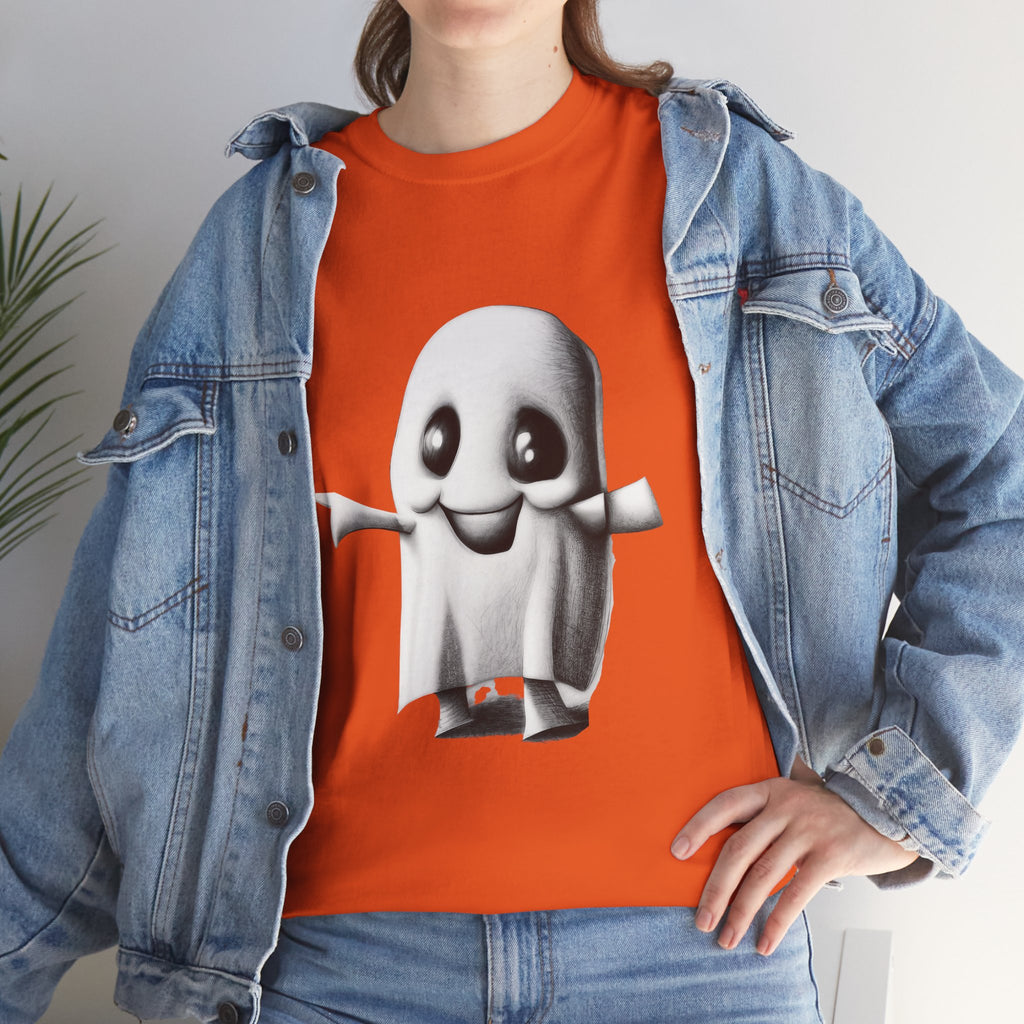 Cute Ghost T-Shirt — Adorable Cartoon Ghost Tee for Halloween & Everyday
