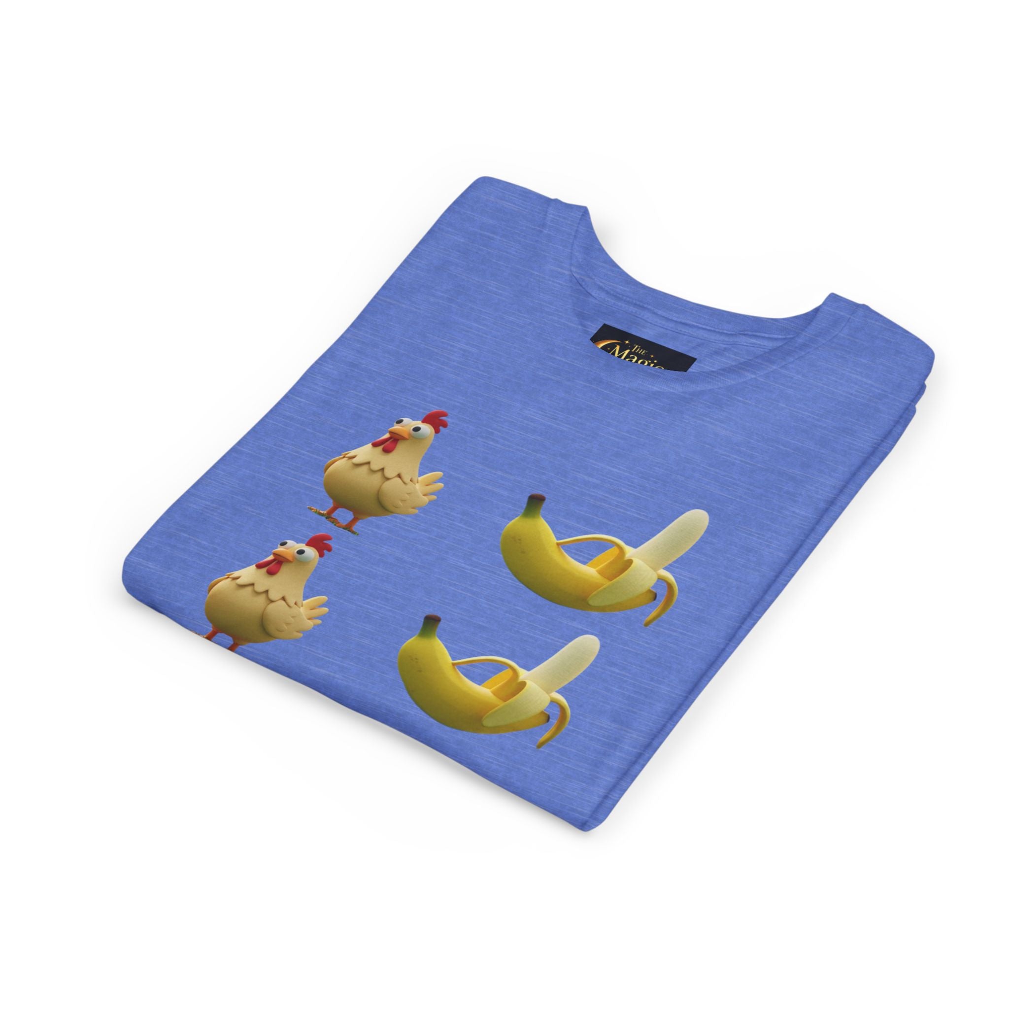 Youth Tee — Funny Chicken and Banana Emoji Pattern Kids T-Shirt