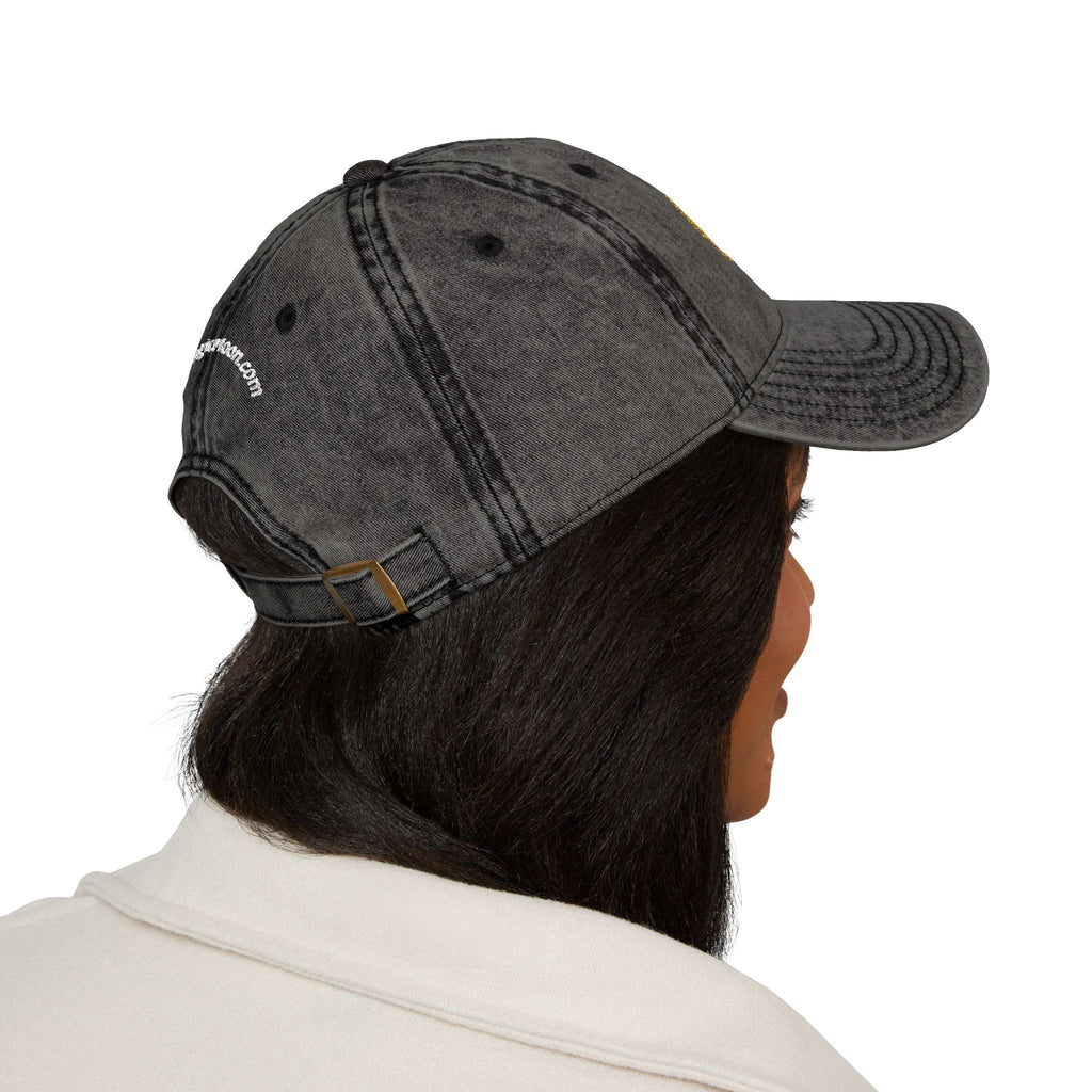 Vintage Embroidered Cap – "The Magic Moon" Distressed Baseball Hat