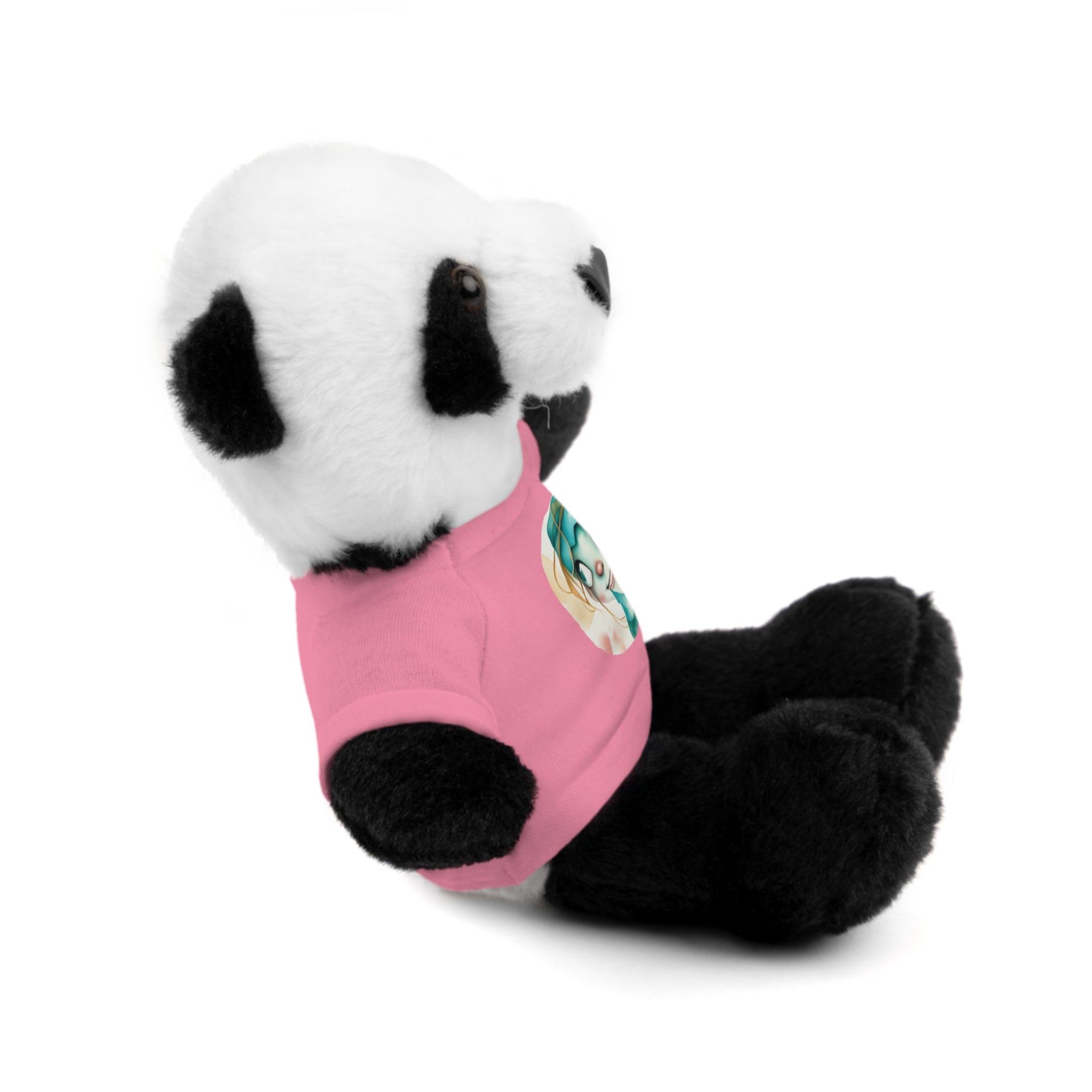 Personalized Plush Bear with Custom Tee — Cute Cartoon Portrait