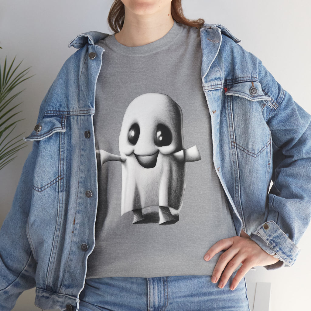 Cute Ghost T-Shirt — Adorable Cartoon Ghost Tee for Halloween & Everyday