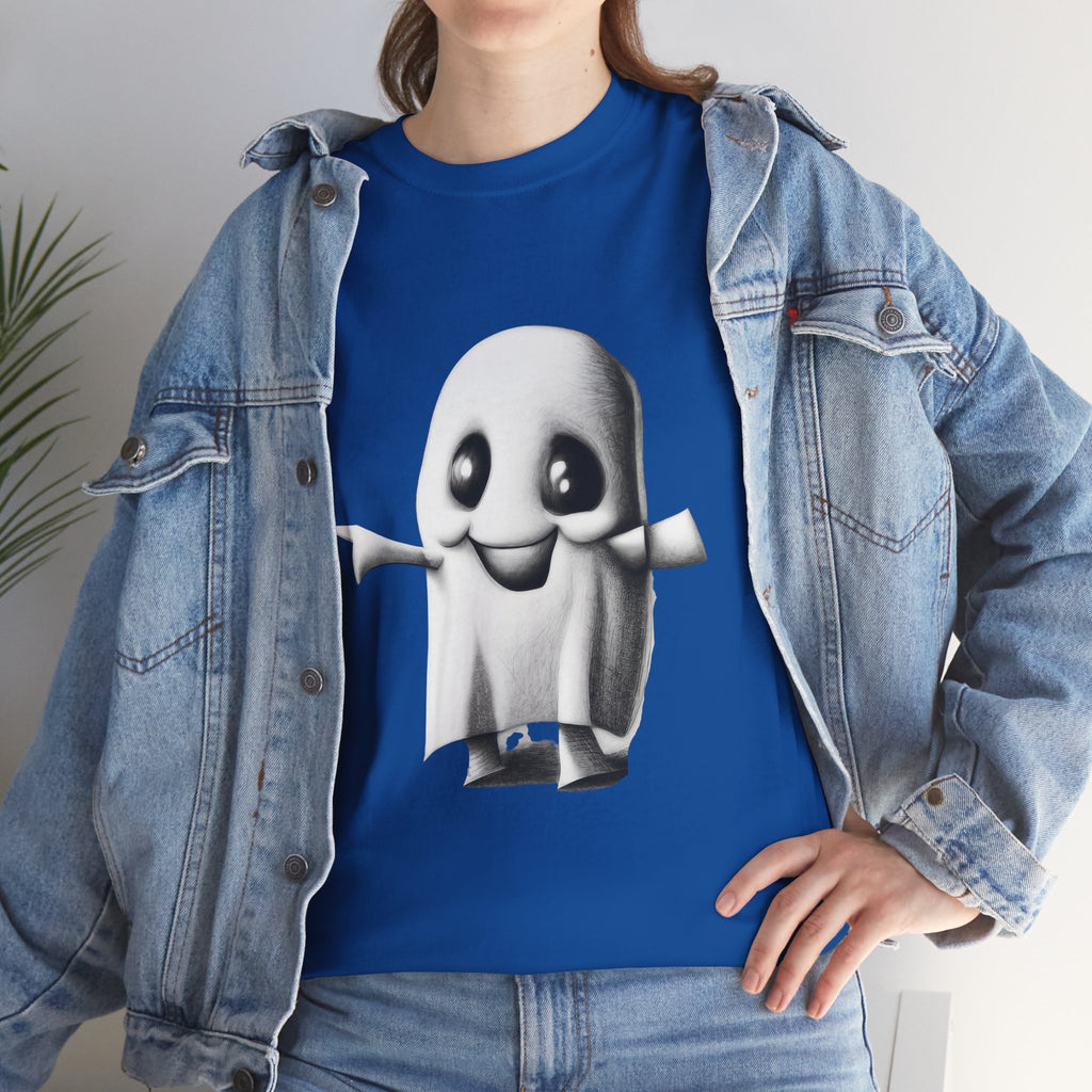 Cute Ghost T-Shirt — Adorable Cartoon Ghost Tee for Halloween & Everyday