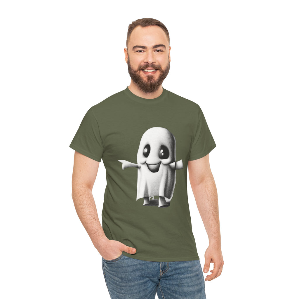 Cute Ghost T-Shirt — Adorable Cartoon Ghost Tee for Halloween & Everyday