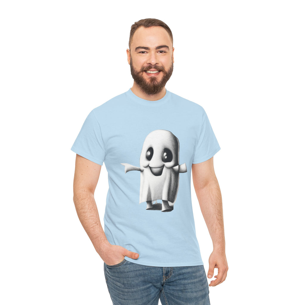 Cute Ghost T-Shirt — Adorable Cartoon Ghost Tee for Halloween & Everyday