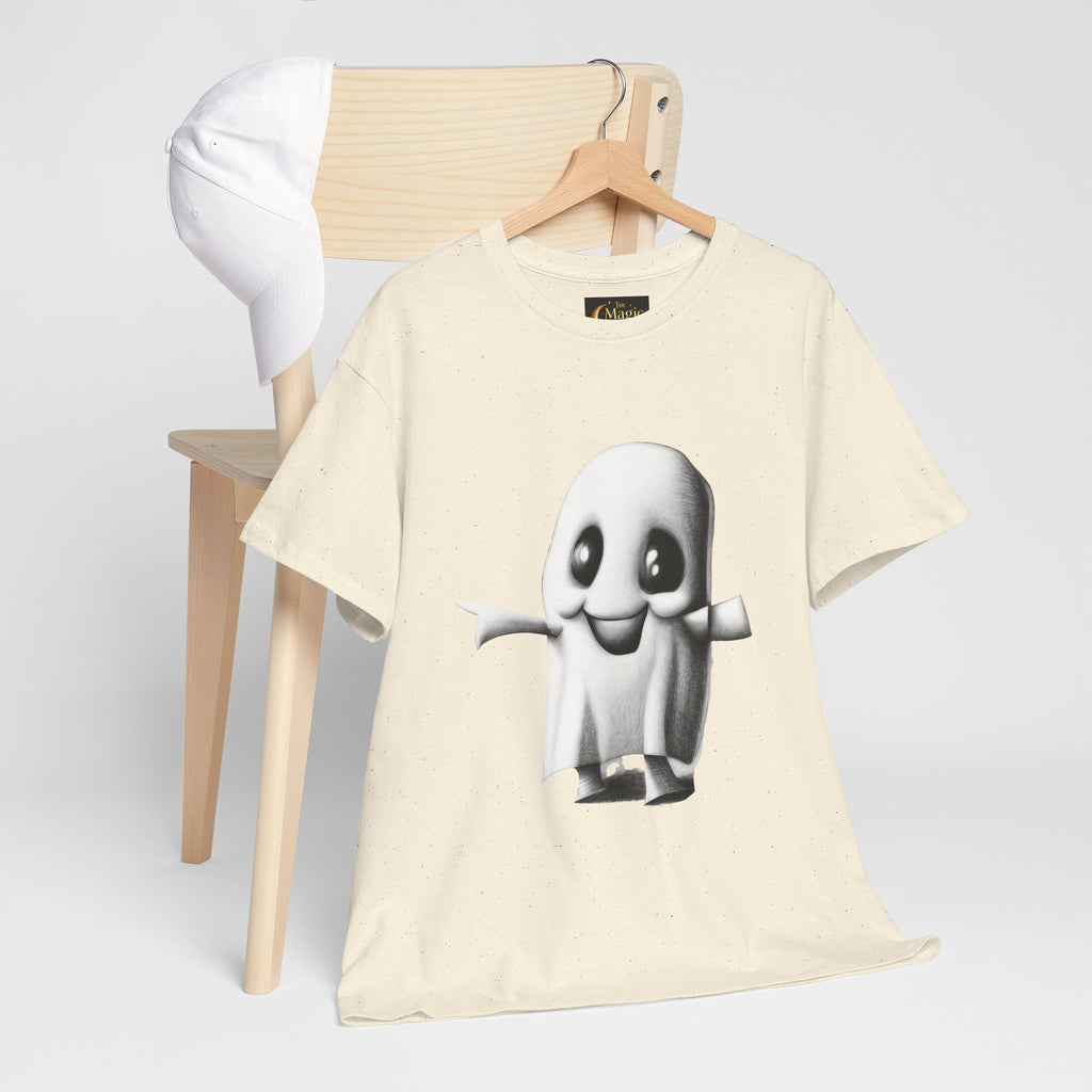 Cute Ghost T-Shirt — Adorable Cartoon Ghost Tee for Halloween & Everyday