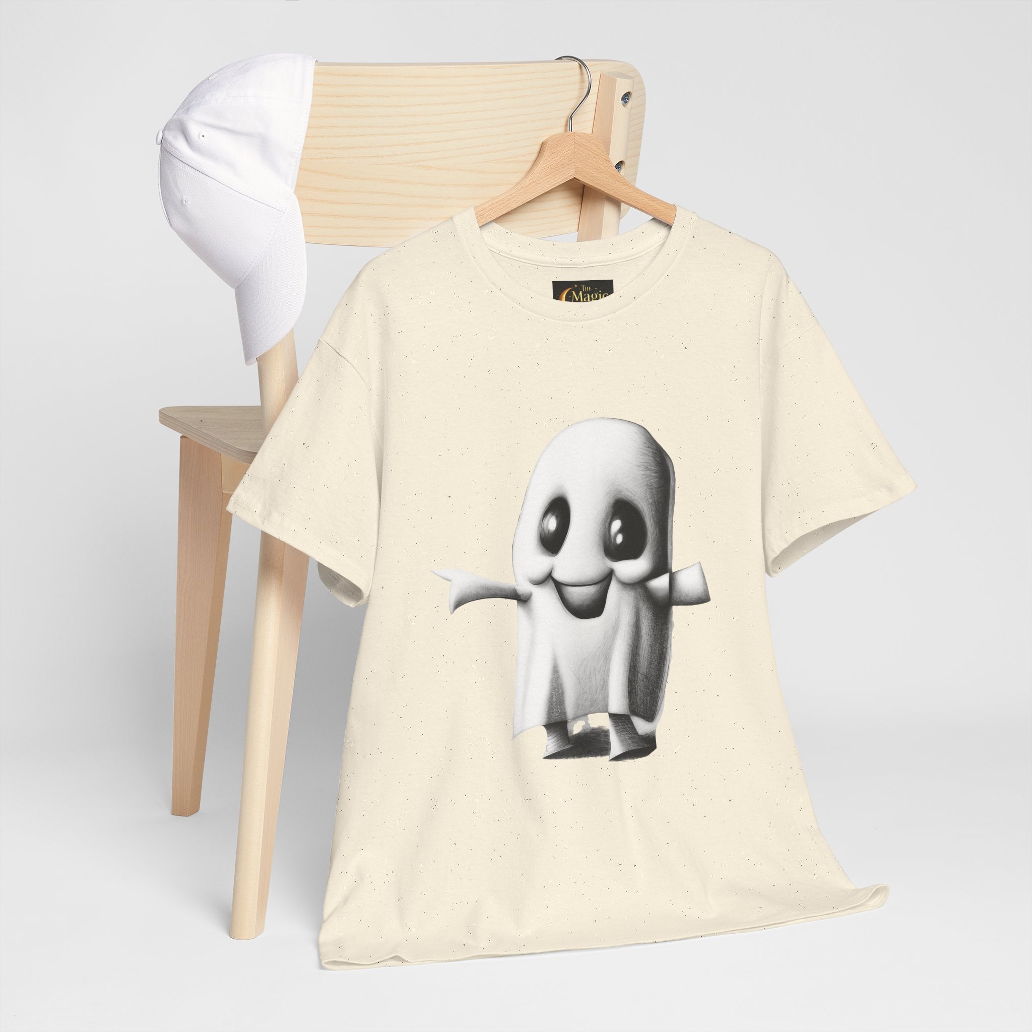 Cute Ghost T-Shirt — Adorable Cartoon Ghost Tee for Halloween & Everyday