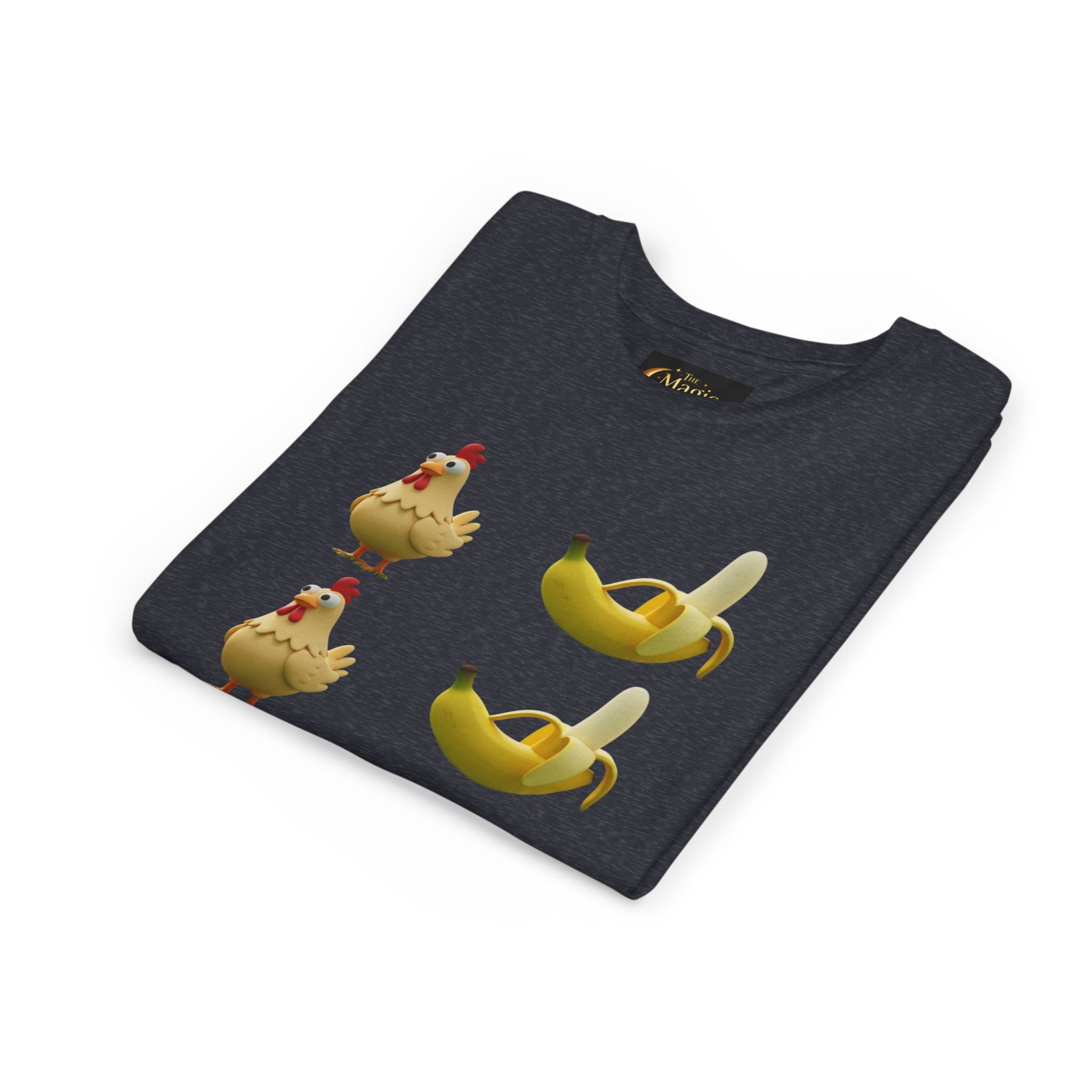 Youth Tee — Funny Chicken and Banana Emoji Pattern Kids T-Shirt