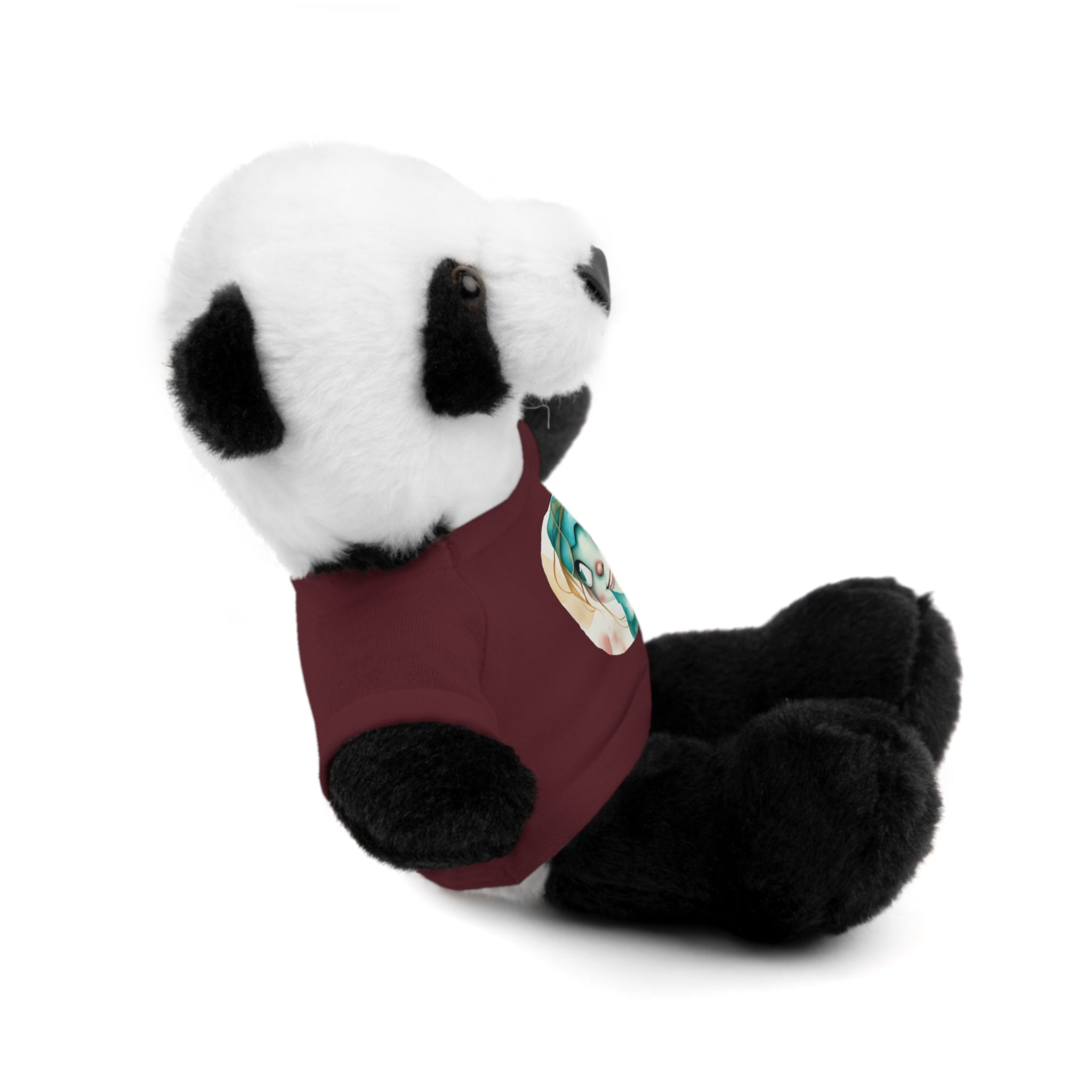 Personalized Plush Bear with Custom Tee — Cute Cartoon Portrait