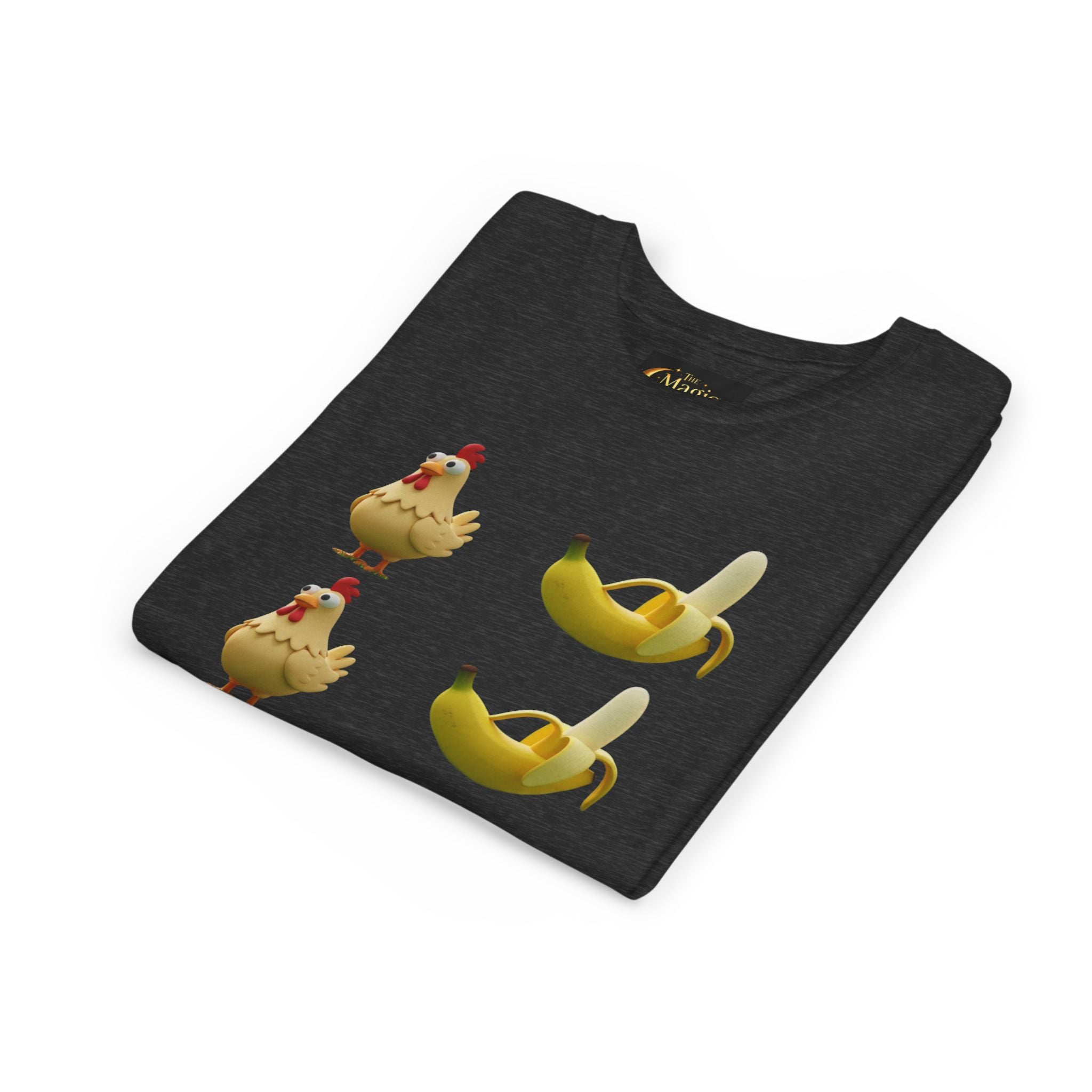 Youth Tee — Funny Chicken and Banana Emoji Pattern Kids T-Shirt