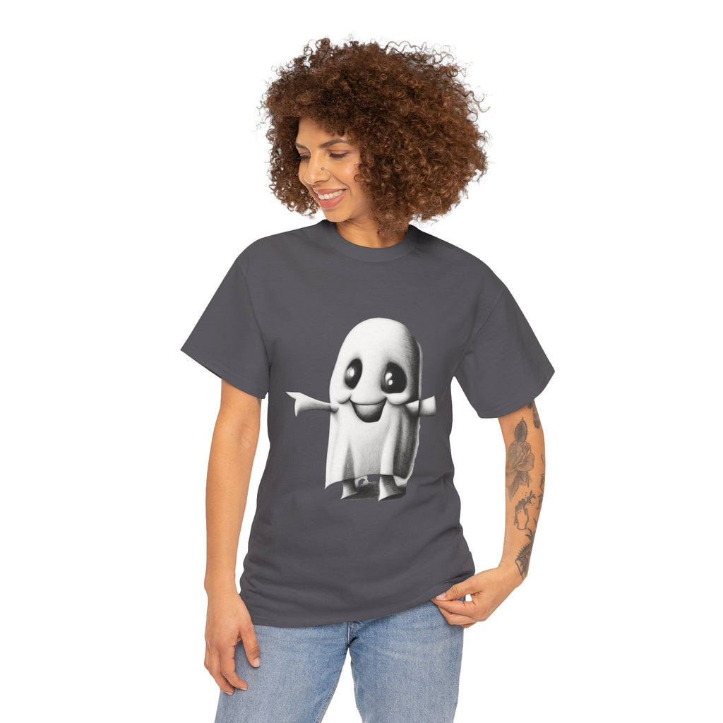 Cute Ghost T-Shirt — Adorable Cartoon Ghost Tee for Halloween & Everyday