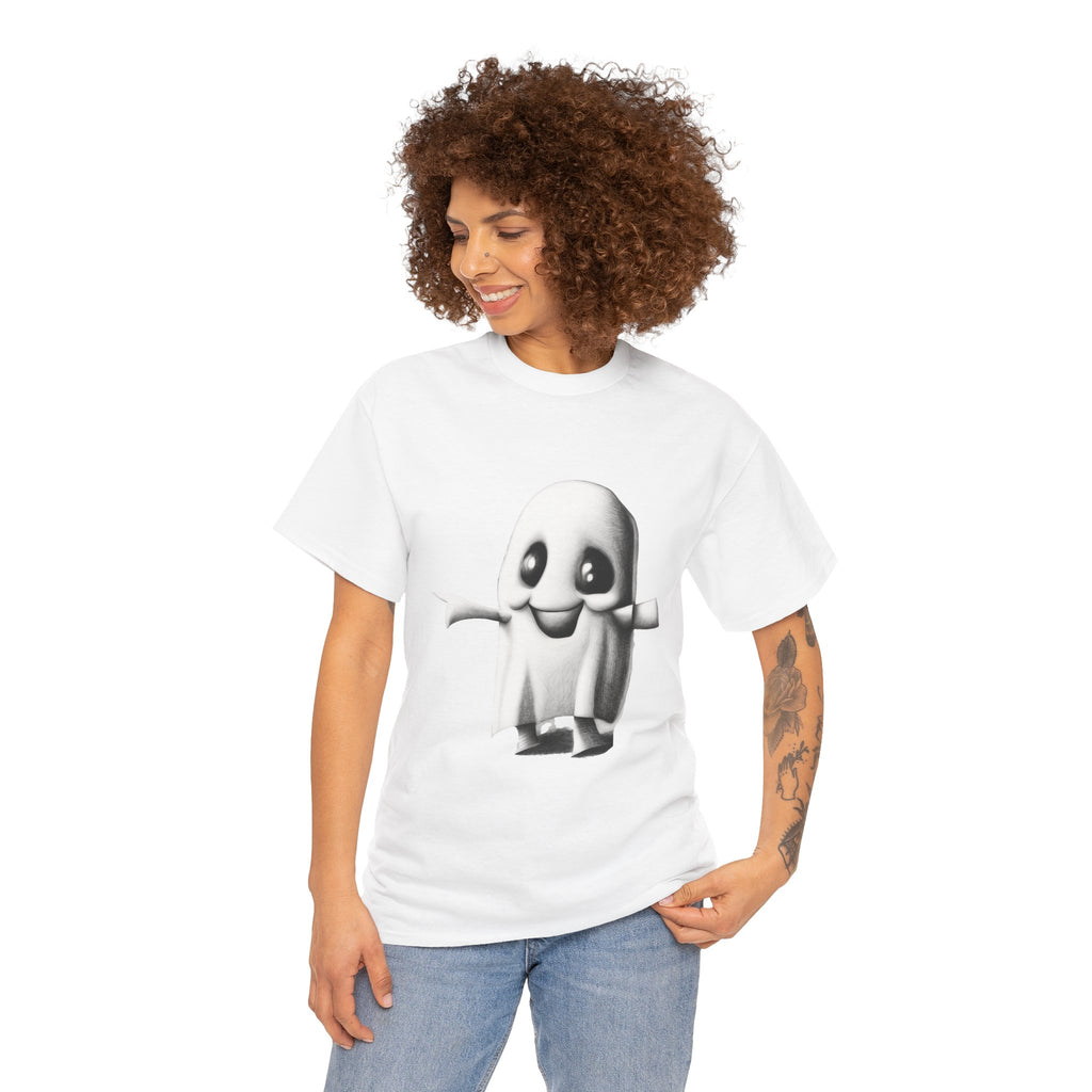Cute Ghost T-Shirt — Adorable Cartoon Ghost Tee for Halloween & Everyday