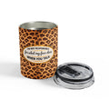 Leopard Print 10oz Tumbler — “I’m Not Responsible for What My Face Does When You Talk” Insulated Drink Cup