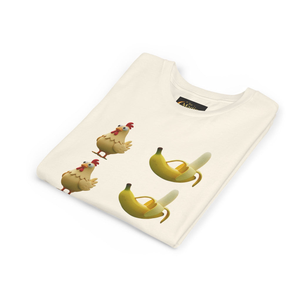 Youth Tee — Funny Chicken and Banana Emoji Pattern Kids T-Shirt