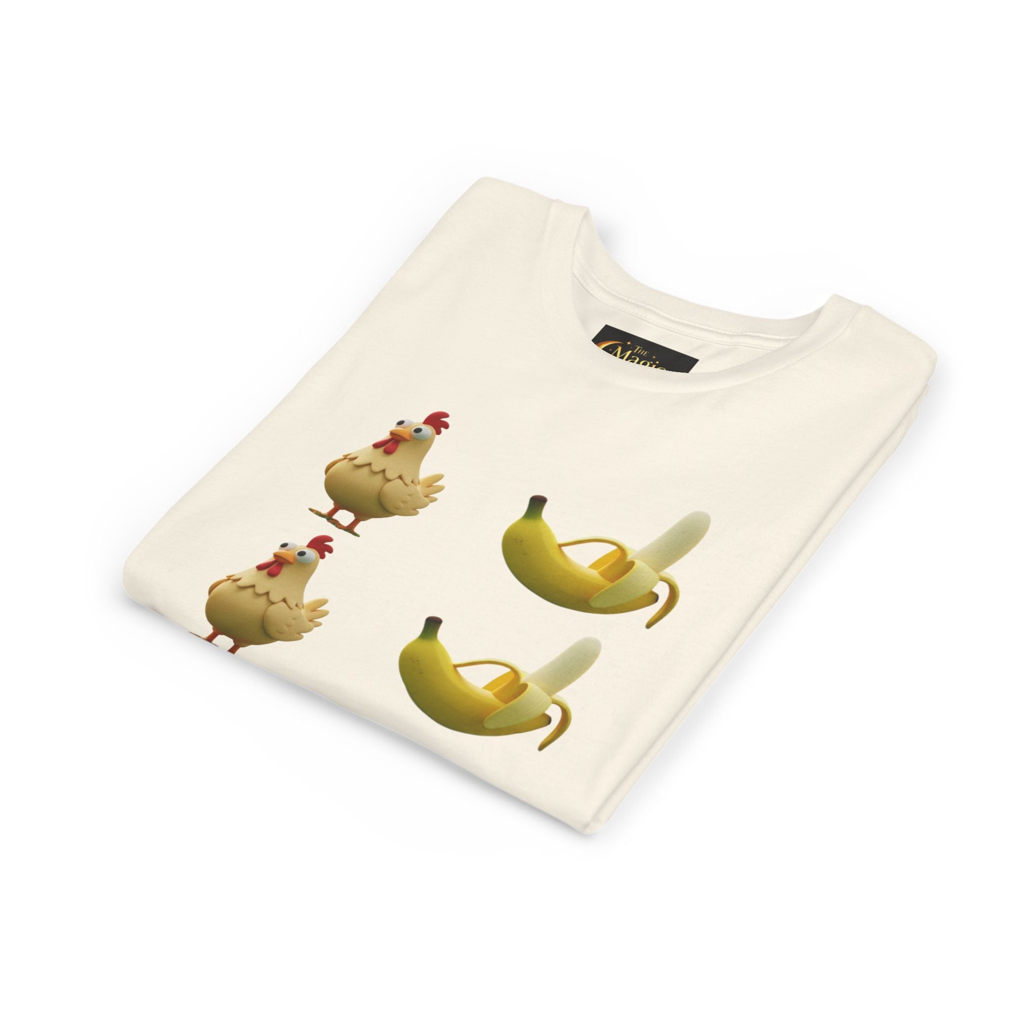 Youth Tee — Funny Chicken and Banana Emoji Pattern Kids T-Shirt