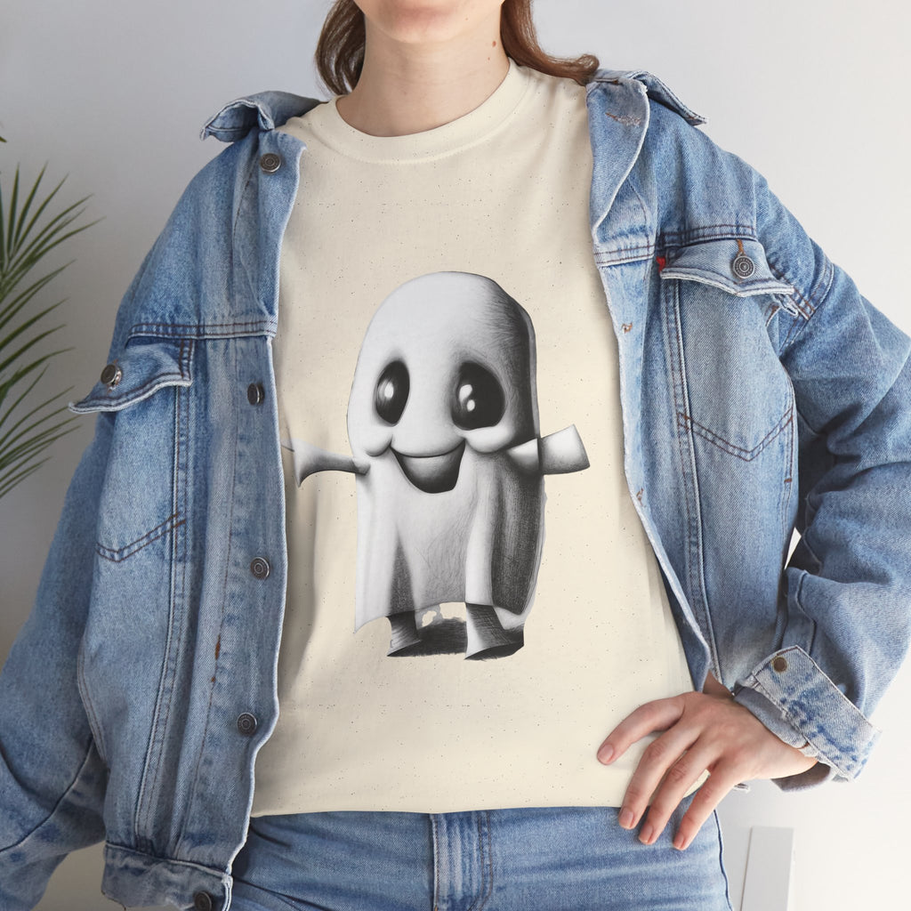 Cute Ghost T-Shirt — Adorable Cartoon Ghost Tee for Halloween & Everyday