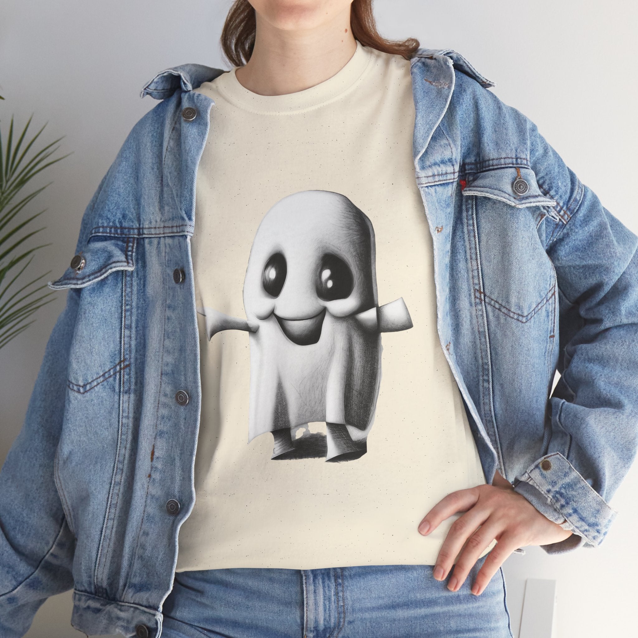 Cute Ghost T-Shirt — Adorable Cartoon Ghost Tee for Halloween & Everyday