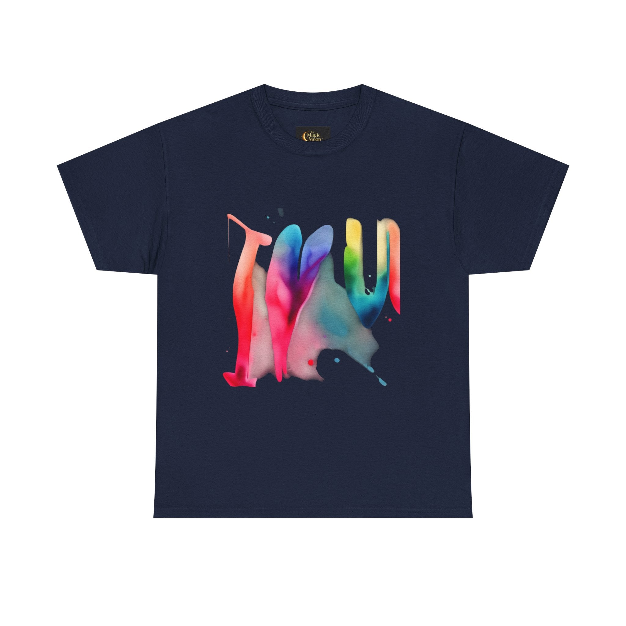 T-Shirt — Watercolor Rainbow Heart Design