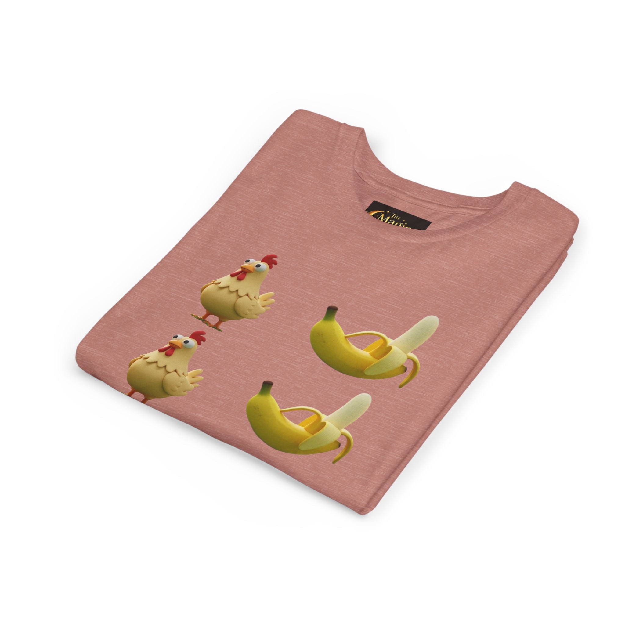 Youth Tee — Funny Chicken and Banana Emoji Pattern Kids T-Shirt