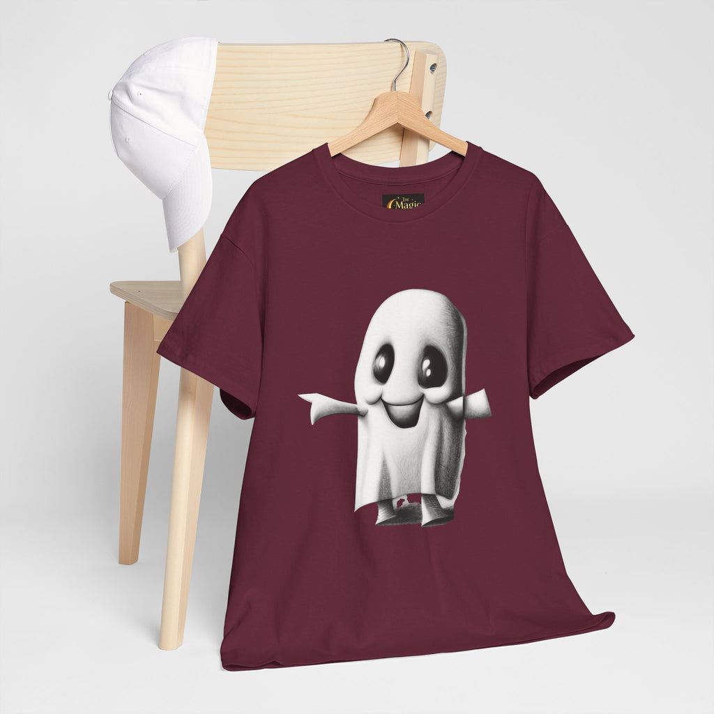 Cute Ghost T-Shirt — Adorable Cartoon Ghost Tee for Halloween & Everyday
