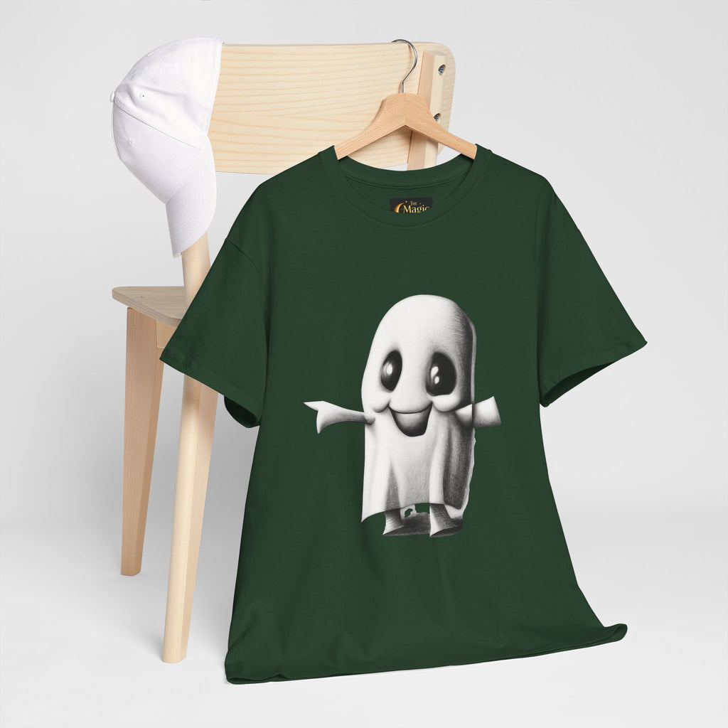 Cute Ghost T-Shirt — Adorable Cartoon Ghost Tee for Halloween & Everyday