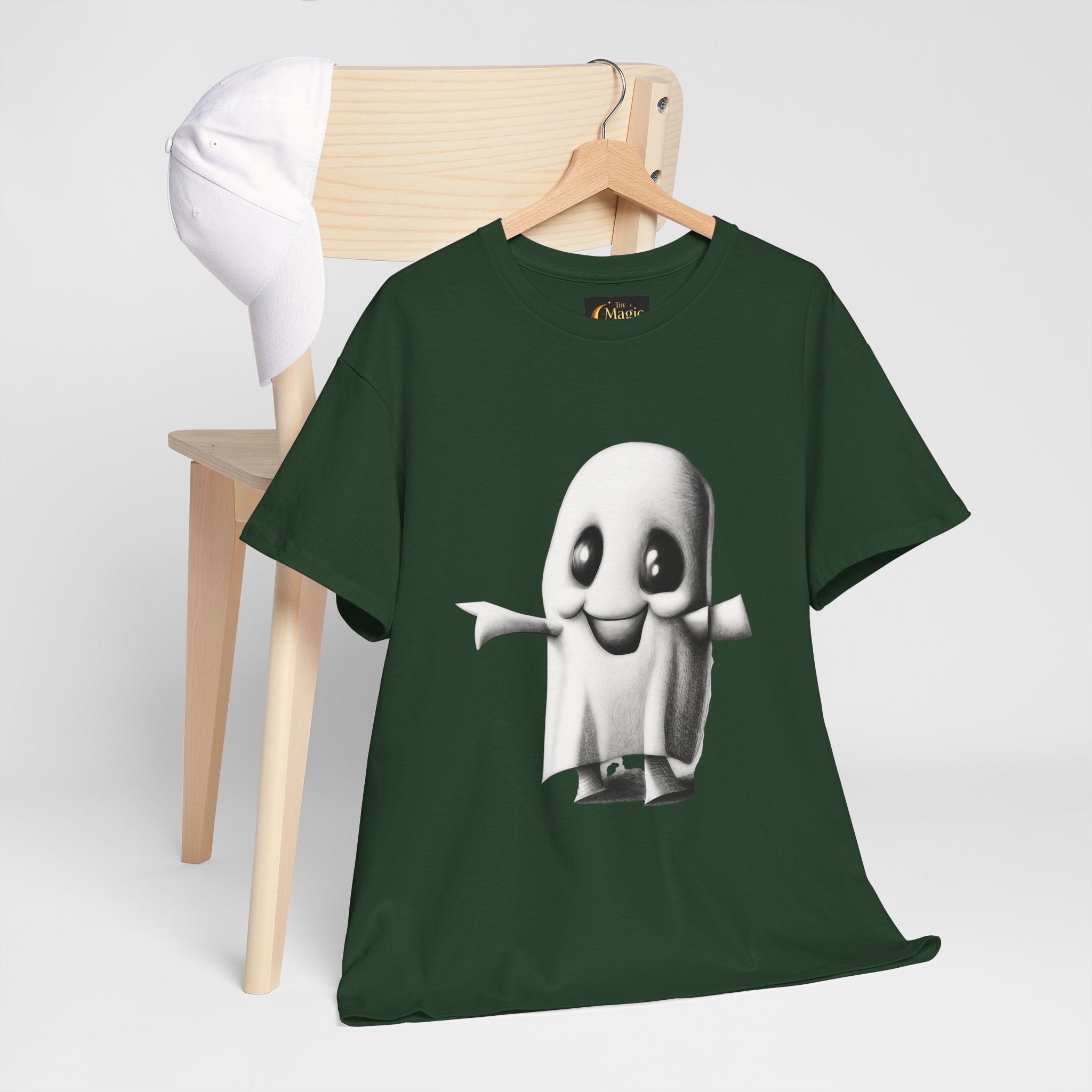 Cute Ghost T-Shirt — Adorable Cartoon Ghost Tee for Halloween & Everyday
