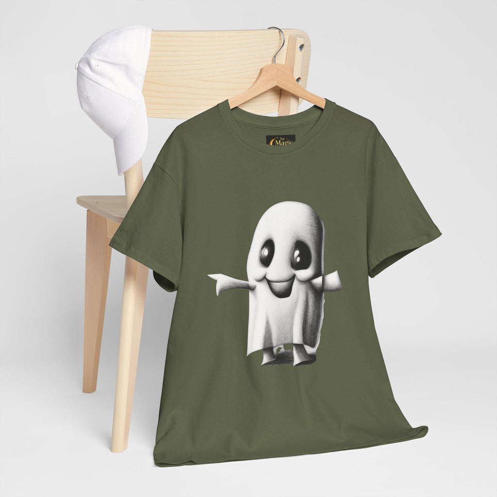 Cute Ghost T-Shirt — Adorable Cartoon Ghost Tee for Halloween & Everyday