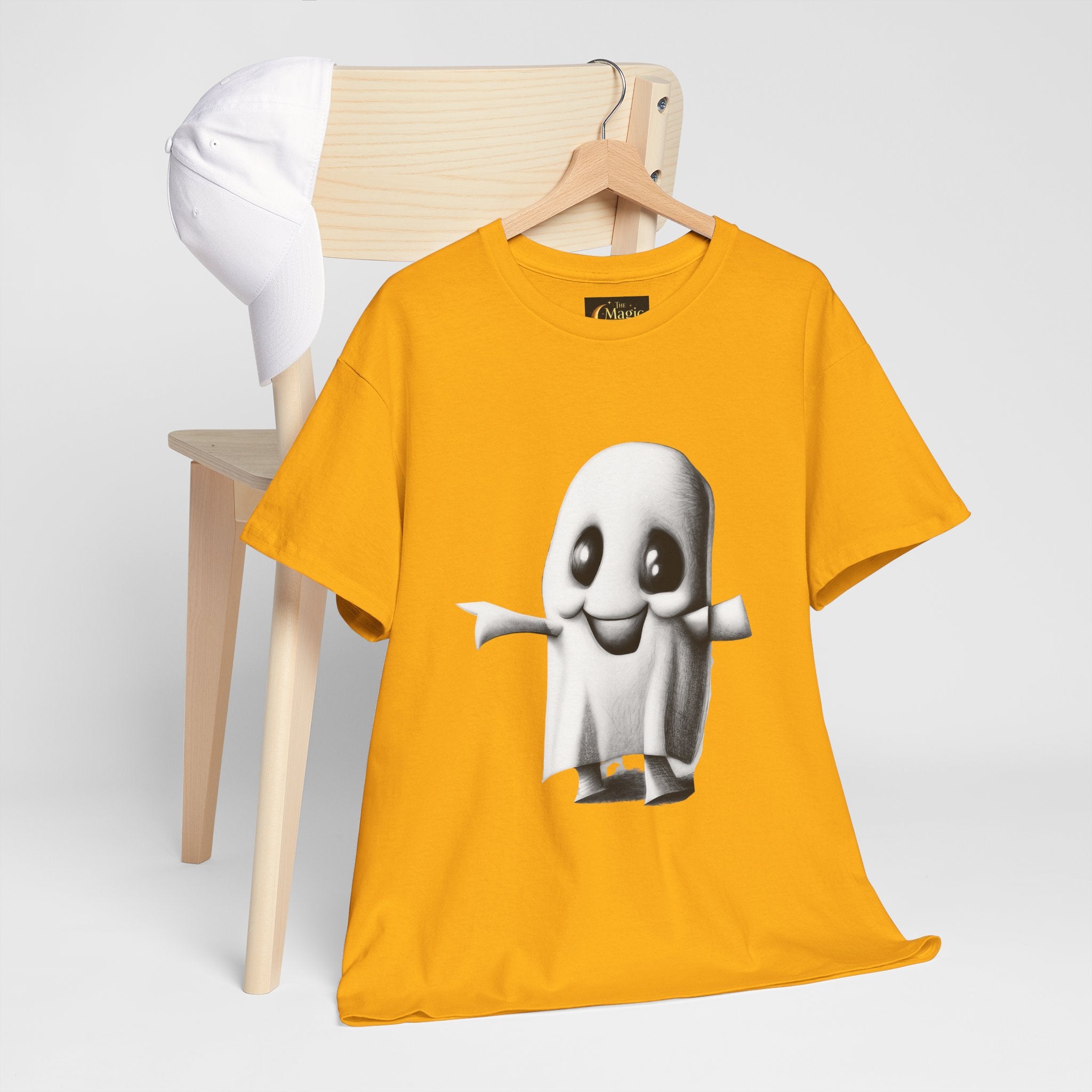 Cute Ghost T-Shirt — Adorable Cartoon Ghost Tee for Halloween & Everyday